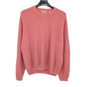 Vintage Ribbed Knit Crewneck Sweater Cozy Preppy Minimalist Chunky 90s Size XXL